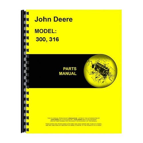 184729 | Parts Manual | John Deere 300 300 316 |