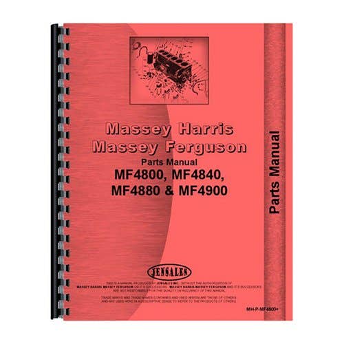 184266 | Parts Manual | Massey Ferguson 4800 4840 4880 4900 |