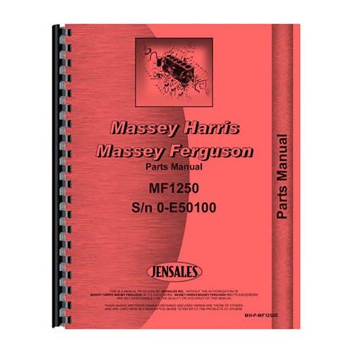Parts Manual fits Massey Ferguson 1250 Parts Manual fits Massey Ferguson 1250
