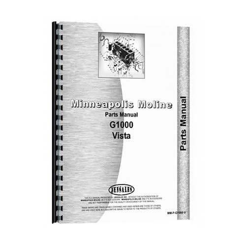 Parts Manual fits Minneapolis Moline G1000 Vista Parts Manual fits Minneapolis Moline G1000 Vista