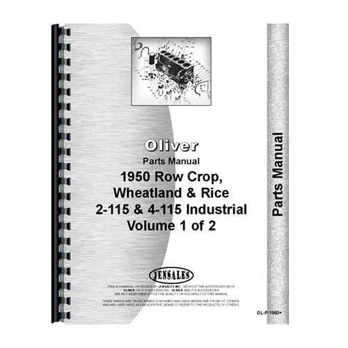 Parts Manual fits White 2-115 4-115 fits Oliver 1950 Parts Manual fits White 2-115 4-115 fits Oliver 1950