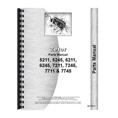 185503 | Parts Manual | Zetor 5211 5245 6211 6245 7211 7245 7245 7711 7745 |