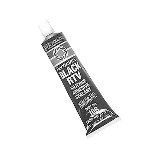 Permatex Black RTV Silicone Adhesive Sealant 3 oz fits Fluids/Chemicals/Oil/Additives Silicone Sealant & Threadlock 