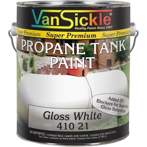Propane Tank - Gloss White Gallon fits Paint Propane Tank Propane Tank - Gloss White Gallon fits Paint Propane Tank