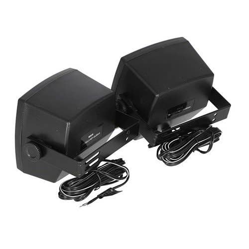 157185 | Radio Speakers in Weatherproof Black Housings | 4" | Set of 2 |
