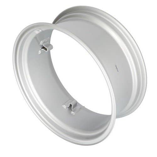 103717 | Rear Rim - 10" x 24" | Rectangular 4 Loop Style | Silver | Clamps | Allis Chalmers B C IB | International | Farmall | IH A B Super A 100 130 140 140 240 240 284 |