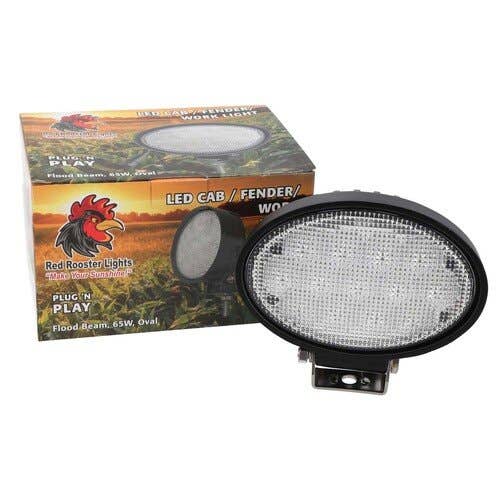Red Rooster® LED Cab / Fender / Work Light - Flood 65W Oval fits John Deere 8120 8220 8245R 8270R 8295R 8320 8430 AH212523 RE181281 fits Versatile Red Rooster® LED Cab / Fender / Work Light - Flood 65W Oval fits John Deere 8120 8220 8245R 8270R 8295R 8320 8430 AH212523 RE181281 fits Versatile