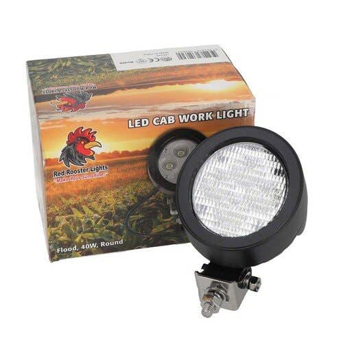 140545 | Red Rooster® LED Cab Work Light - Flood | 40W | Round | John Deere C670 R4023 T550 T560 T660 T670 W540 W550 W650 W660 210K 210L 210L 210LJ |  | RE219708 | AL150478 | AL174341 | AL175528 | AL175529 | AL202742 | AL202743 | AL205375 | RE567623