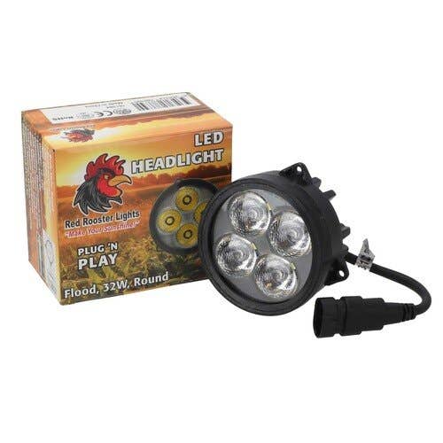 161384 | Red Rooster® LED Headlight – 32W | Round | Flood Beam | Case IH Magnum 180 Magnum 190 Magnum 200 Magnum 210 Magnum 215 Magnum 220 Magnum 225 Magnum 235 Magnum 240 Magnum 245 |  | 87539115 | AL209455 | 87328621 | 87328621 | 87455676 | 87539115