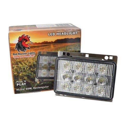 159856 | Red Rooster® LED Headlight - 60W | Rectangular | Hi / Lo Beam | John Deere 5045D 5045E 5055D 5055E 5065E 5065M 5075E 5075M 5076E 5076EF 5082E 5083E 5083EN 5085M 5090E 5090EH 5090EL 5093E 5093EN |  | RE269110 | AL152331 | AL152328 | AL152329