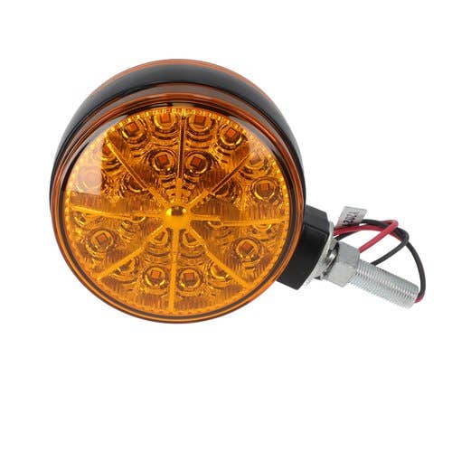 122129 | Red Rooster® LED Safety Warning Light - 12V | 2 Wire | Double Sided Amber | Round |