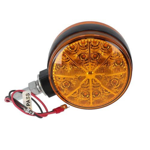 122129 | Red Rooster® LED Safety Warning Light - 12V | 2 Wire | Double Sided Amber | Round |