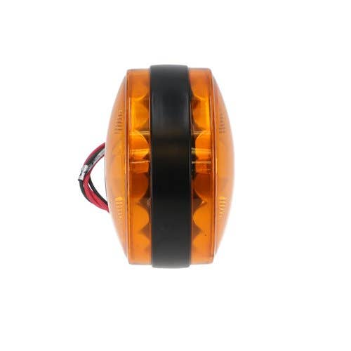 122129 | Red Rooster® LED Safety Warning Light - 12V | 2 Wire | Double Sided Amber | Round |