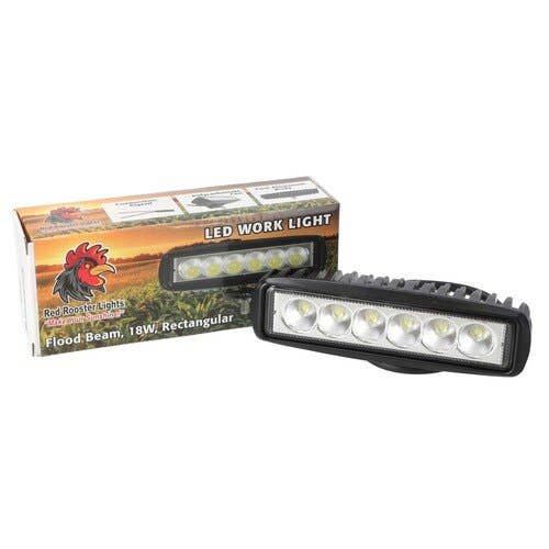 160659 | Red Rooster® LED Work Light - 18W | Rectangular | Flood Beam |