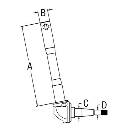 100636 | Right Hand Spindle | Ford 2310 2810 2910 3600 3610 3910 4100 4110 4600 4600SU 4610 |  | D4NN3105A | 83905485