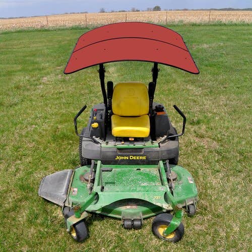 135081 | Red Rooster® Tractor & Mower Sun Shade Canopy - Adjustable | ROPS Mount - 48"x52" - Red | sunshade | sun shade |