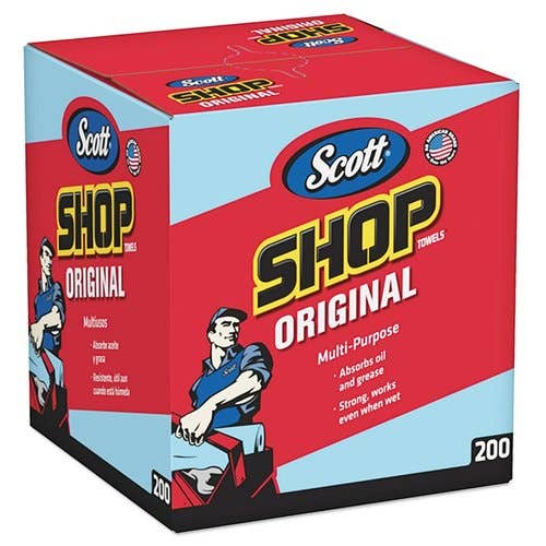 156961 | Scott® Blue Shop Towels in a Box - 200 Sheets |  | 75190