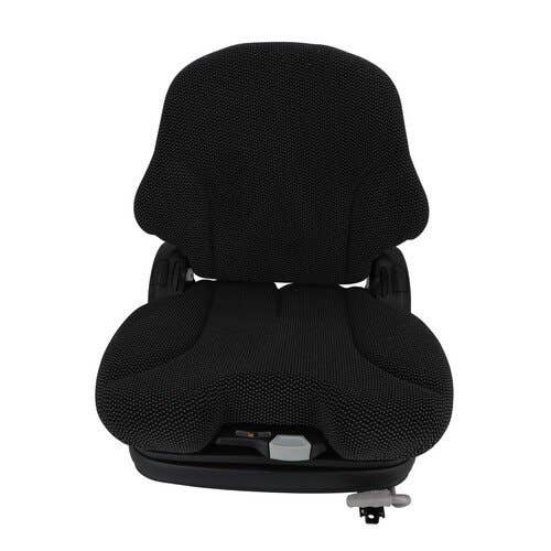 Seat Assembly - Air Suspension Fabric Black fits John Deere 4100 fits Case 1150 fits Caterpillar fits Bobcat S175 S185 fits Seats & Cushions MSG75/531