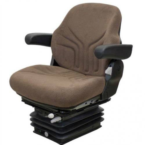 155708 | Seat Assembly - Air Suspension with Armrests | Fabric | Brown | JD DLX Late 30-55 Suspension | John Deere 2950 3030 3040 3130 3140 3150 4000 4030 4040 4050 4055 4230 4240 4250 4255 4430 4440 4450 4455 4555 4560 4630 4640 4650 4755 4760 4840 |