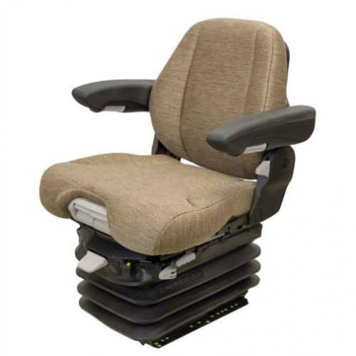 159222 | Seat Assembly - Air Suspension with Armrests | Grammer Style | Brown Fabric | John Deere SE6010 SE6020 SE6110 SE6120 SE6210 SE6220 SE6300 SE6310 SE6320 SE6400 SE6410 SE6420 SE6510 SE6520 SE6610 SE6620 5065M 5075M 5085M 5095M 5105M 6010 6020 |