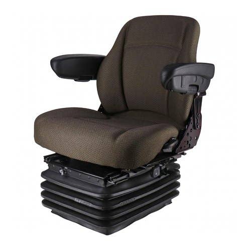 176836 | Seat Assembly - Air Suspension with Armrests | Mid Back | Fabric | Brown | John Deere 7200 7210 7220 7400 7410 7600 7610 7700 7710 7720 7800 7810 7820 8100 8110 8200 8210 8300 8310 8400 8410 |