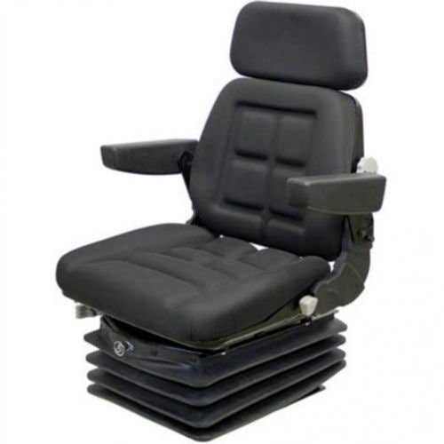 Seat Assembly - Deluxe Air Suspension Fabric Black fits John Deere fits New Holland fits Massey Ferguson fits Ford fits Case IH fits Allis Chalmers Seat Assembly - Deluxe Air Suspension Fabric Black fits John Deere fits New Holland fits Massey Ferguson fits Ford fits Case IH fits Allis Chalmers