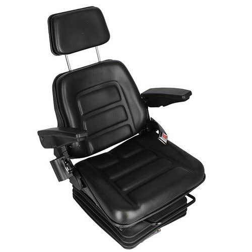 Seat Assembly Full Adjustment with Suspension Vinyl Black Universal