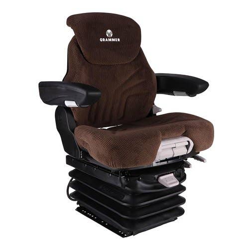 123848 | Seat Assembly - Grammer Air Suspension | Fabric | Brown | John Deere A400 C670 D450 R450 SE6510 SE6610 T550 T560 |  | AH227974 | 87398040 | AH227975 | AH169595 | AH228257 | AH169064 | RE276006 | RE243291 | RE333055 | RE274374 | SJ24386 | SJ25700