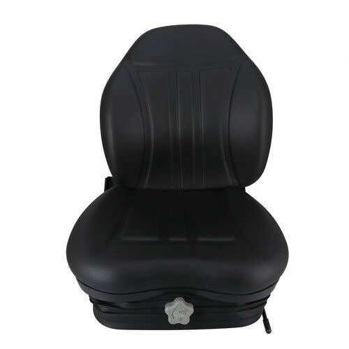 Seat Assembly - High Back Industrial Suspension Slide Track Black Vinyl fits John Deere AT315073 AT361224 KV24167 fits New Holland 87019264 fits Case Seat Assembly - High Back Industrial Suspension Slide Track Black Vinyl fits John Deere AT315073 AT361224 KV24167 fits New Holland 87019264 fits Case