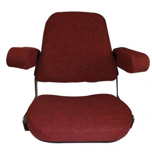 Seat Assembly Mechanical Fabric Red fits Case fits International fits Massey Ferguson 285 1105 1135 1155 2675 2705 2745 2775 2805 fits Case IH 3594 