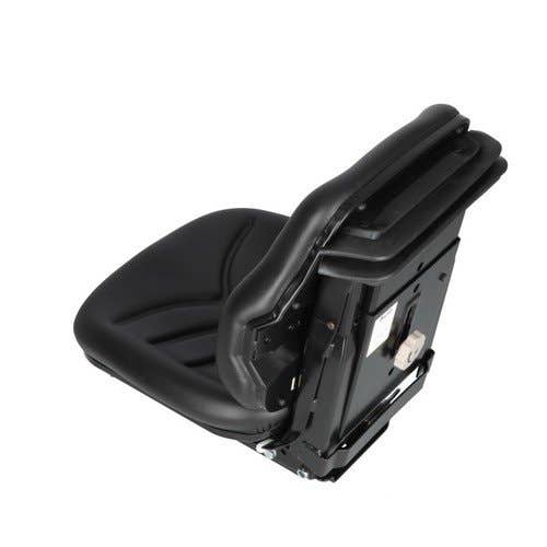 116592 | Seat Assembly - Mechanical Suspension | Vinyl | Black | AGCO LT70 LT85 LT90 RT95 RT115 8775 | Allis Chalmers 8745 8765 8785 | Deutz 6250 6275 | John Deere 5103 5203 5210 5220 5300 5303 5310 5320 5403 5410 5420 5510 5520 | Massey Ferguson 396 |