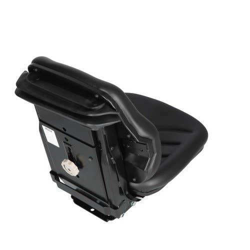 116592 | Seat Assembly - Mechanical Suspension | Vinyl | Black | AGCO LT70 LT85 LT90 RT95 RT115 8775 | Allis Chalmers 8745 8765 8785 | Deutz 6250 6275 | John Deere 5103 5203 5210 5220 5300 5303 5310 5320 5403 5410 5420 5510 5520 | Massey Ferguson 396 |