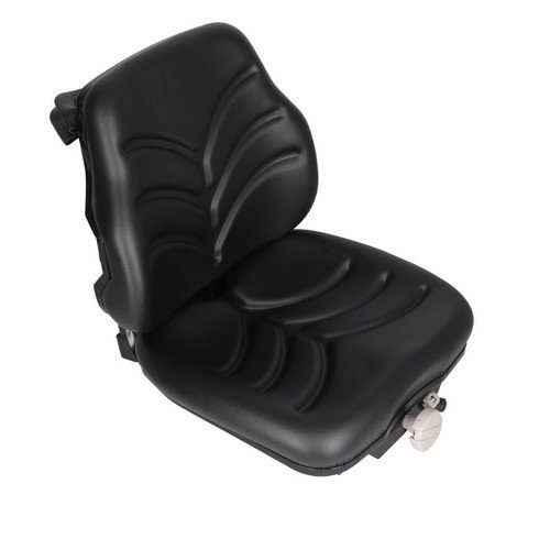 116592 | Seat Assembly - Mechanical Suspension | Vinyl | Black | AGCO LT70 LT85 LT90 RT95 RT115 8775 | Allis Chalmers 8745 8765 8785 | Deutz 6250 6275 | John Deere 5103 5203 5210 5220 5300 5303 5310 5320 5403 5410 5420 5510 5520 | Massey Ferguson 396 |