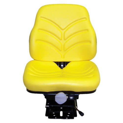 116593 | Seat Assembly - Mechanical Suspension | Vinyl | Yellow | AGCO LT70 LT85 LT90 RT95 RT115 8775 | Allis Chalmers 8745 8765 8785 | Deutz 6250 6275 | John Deere 5103 5203 5210 5220 5300 5303 5310 5320 5403 5410 5420 5510 5520 | Massey Ferguson 396 |