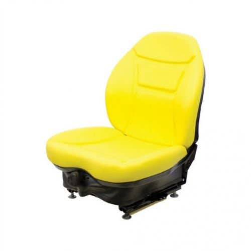 Seat Assembly - Mechanical Suspension Vinyl Yellow fits John Deere AT315073 AT361224 KV24167 fits New Holland 8657476 fits Case fits Caterpillar Seat Assembly - Mechanical Suspension Vinyl Yellow fits John Deere AT315073 AT361224 KV24167 fits New Holland 8657476 fits Case fits Caterpillar