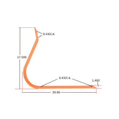115704 | Seat Back Spring Support | Allis Chalmers B C |  | 70208874 | 208874
