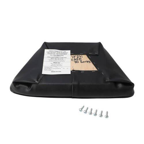 187226 | Seat Cushion Backrest with Wood Core - Upper | Vinyl | Black | Case 770 870 970 1070 1090 1170 1175 1270 1370 2470 2670 |