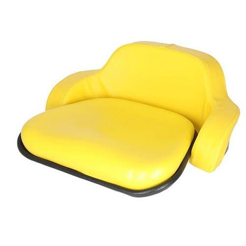 Seat Cushion Set - 2 Piece Steel Back Vinyl Yellow fits John Deere 4020 2040 1020 2020 2030 2350 2355 2440 2550 2555 2750 2755 4000 4230 4320 TY9379