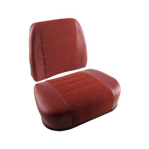 168739 | Seat Cushion Set - Fabric and Vinyl | Maroon | with Welded Brackets | White 2-85 2-105 2-135 2-155 2-180 8700 8900 8920 |