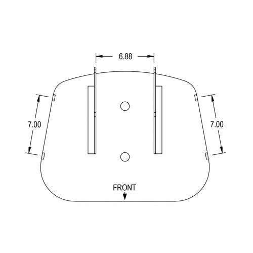 168739 | Seat Cushion Set - Fabric and Vinyl | Maroon | with Welded Brackets | White 2-85 2-105 2-135 2-155 2-180 8700 8900 8920 |