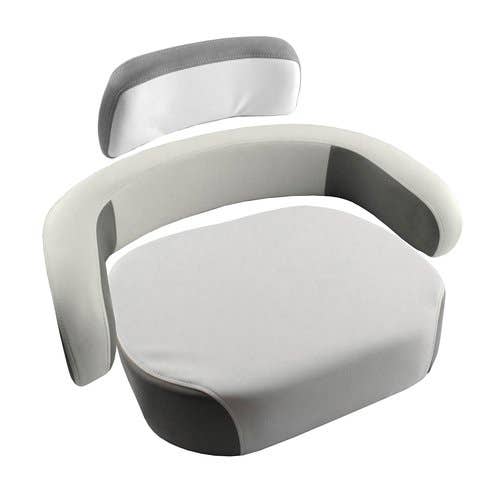 176895 | Seat Cushion Set with Brackets - 3 Piece | Vinyl | Gray/White | Massey Ferguson 1100 1130 1150 1500 1800 |  | 1031155M91