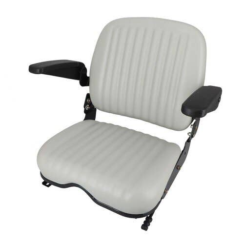 155486 | Seat | High-Back- Black Talon | Vinyl | Gray | Utility Trucks | Forklfts | Skid Steers | Mowers |