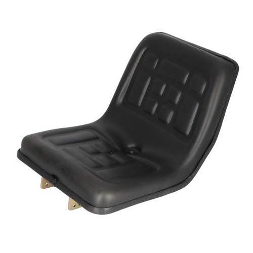 101381 | Seat with Flip Brackets | Polyurethane | Black | Allis Chalmers 5020 | Case IH 235 245 255 265 275 | Cub Cadet 7205 | Deutz 5215 | Ford 1000 1100 1200 1300 1500 1510 1600 1700 1710 1900 1910 2000 | Hinomoto E14 E15 E18 E21 E23 E28 E140 E182 | |