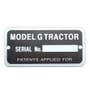 178459 | Serial Number Tag with Rivets | John Deere G | 178459 | Serial Number Tag with Rivets | John Deere G |