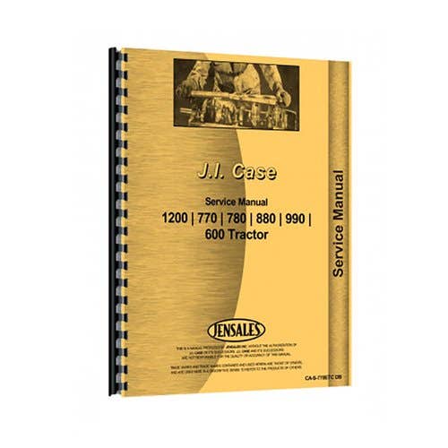 184207 | Service Manual | Case 770 780 780 880 880 990 1200 |