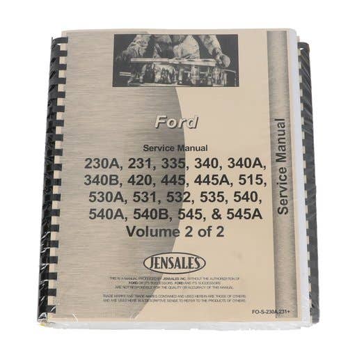 183932 | Service Manual | Ford 230A 230A 231 335 335 340 340 340A 340A 340B 340B 420 420 445 445 445A 445A 515 515 530A 530A 531 531 532 532 535 535 540 540 540A 540A 540B 540B 545 545 545A 545A |