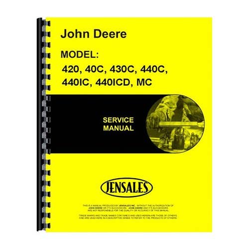 189269 | Service Manual | John Deere MC 420 440C |