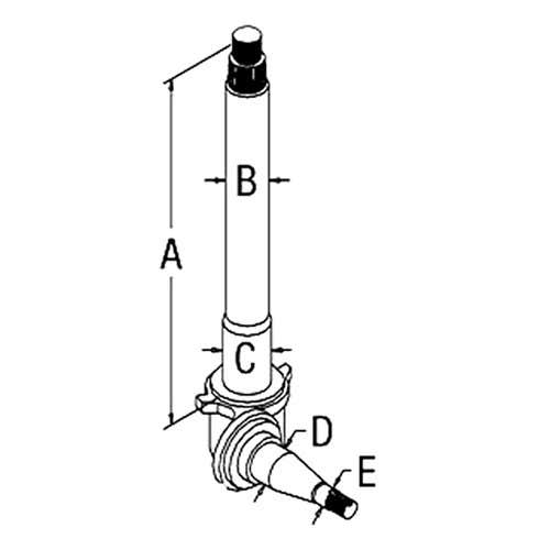 104541 | Spindle | Heat Treated - LH | Ford 5700 6700 6710 7700 7710 |  | D5NN3106F