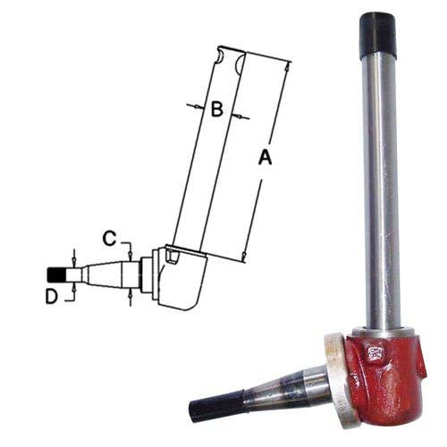 Spindle - Left Hand fits Massey Ferguson 135 240 897237M94