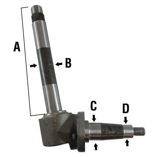 104345 | Spindle - Right Hand/Left Hand - Heavy Duty | International | Farmall | IH Hydro 70 Hydro 86 Hydro 100 Hydro 186 656 666 686 756 766 786 815 826 856 886 915 966 986 1026 1066 |  | 71785C92 | 371343R91 | 71785HD | 371343R92 | 401768R92 | 196334R1